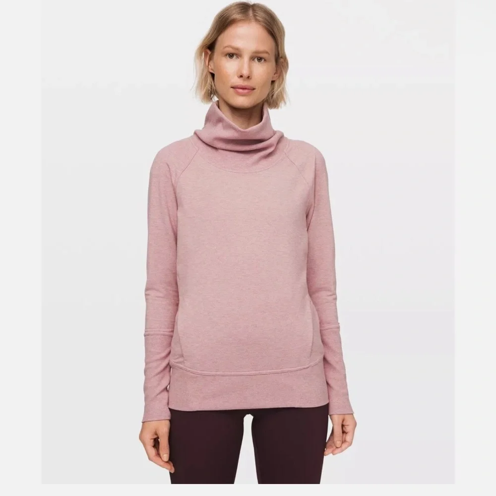 Lululemon High Lines Pullover Heathered Vintage Mauve
